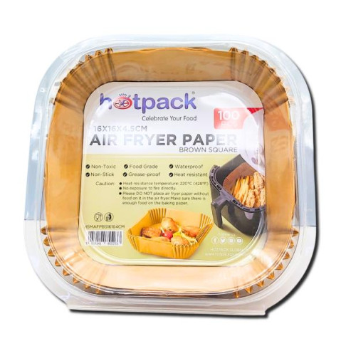 HOTPACK AIR FRYER LINERS 16X16cm x 100
