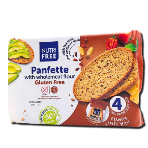 NUTRI FREE GLUTEN FREE BROWN SLICED BREAD 340gr