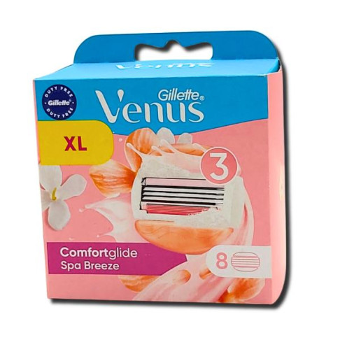 GILLETTE VENUS COMFORTGLIDE SPA BREEZE CARTRIDGES X 8