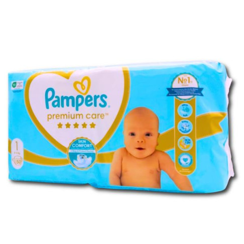 PAMPERS PREMIUM NAPPIES N.1 X 50