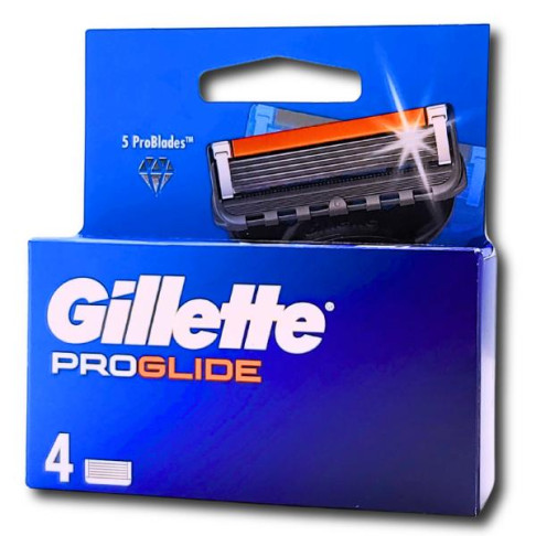 GILLETTE PROGLIDE SHAVING BLADE CARTRIDGES X4