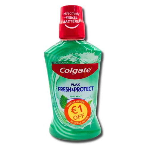 COLGATE  PLAX FRESH & PROTECT 500ml €1 off