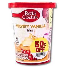 BETTY CROCKER ICING VANILLA 400gr50cOFF