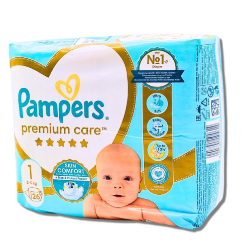 PAMPERS PREMIUM NAPPIES N.1 X 26