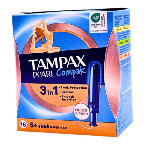 TAMPAX PEARL COMPAK SUPER PLUS X16