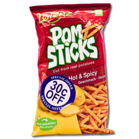 LORENZ POM STICKS HOT & SPICY 100gr 30c OFF