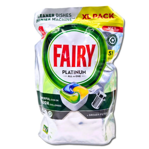 FAIRY DISH WASHING TABS PLATINUM LEMON X 51