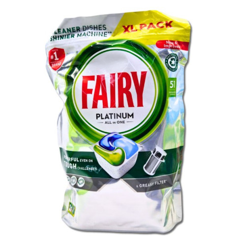 FAIRY DISH WASHING TABS PLATINUM  X 51