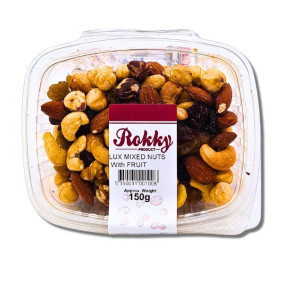 ROKKY PRODUCT MIXED FRUIT & NUTS CONTAINER 150gr