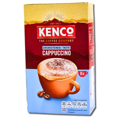 KENCO CAPPUCCINO UNSWEETENED SACHETS X 8