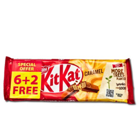 NESTLE KIT KAT 2 FINGERS 6+2 FREE CARAMEL