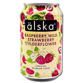 ALSKA CIDER RASBERRY WILD STRAWBERRY & ELDERFLOWER 330ml