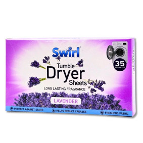 SWIRL LAUNDRY SHEETS LAVANDER X 35