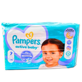 PAMPERS ACTIVE BABY NAPPIES N.7 X 40