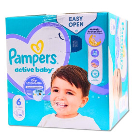PAMPERS ACTIVE BABY NAPPIES N.6 X 56
