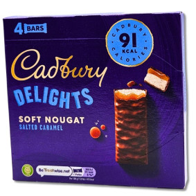 CADBURY DELIGHTS NOUGAT & SALTED CARAMEL BARS X 4