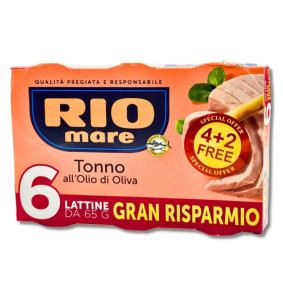 RIO MARE TUNA IN OIL 65gr 4+2 FREE