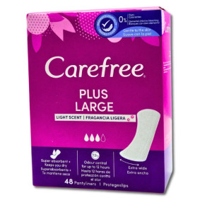 CAREFREE PANTY LINERS PLUS LARGE 48 PACK