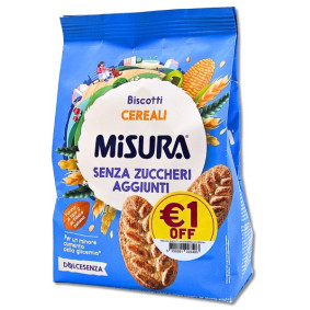 MISURA BISCOTTI DOLCESENZA FROLLINI AI CEREALI 300gr €1 OFF