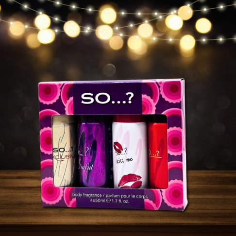 SO BODY SPRAY SET 50ml X4
