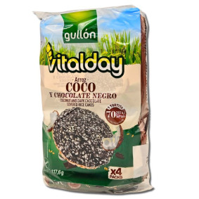 GULLON VITALDAY RICE CAKES WITH DARK CHOCOLATE 117gr