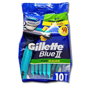 GILLETTE BLUE2 DISPOSABLE SHAVING BLADES x10