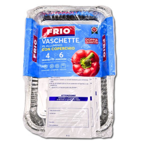 FRIO FOILTRAY CONTAINERS + LID X 4(32x22X4cm)