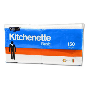 CLASSEUR 2PLY WHITE PAPER NAPKINS 150PACK