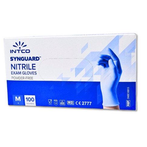 SYNGUARD GLOVES NITRILE MEDIUM BLUE POWDER FREE  X 100