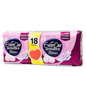 EVERYDAY SENSITIVE MAXI NIGHT ECONOMY PACK SANITARY X18