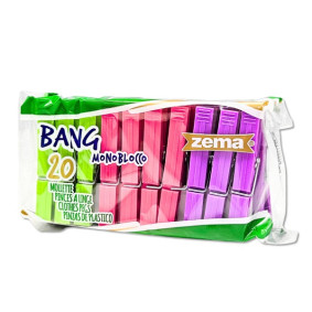 BANG PLASTIC CLOTHES PEGS X 20