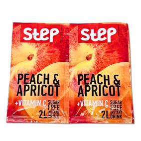 STEP PEACH & APRICOT SUGAR FREE 9GR X 2