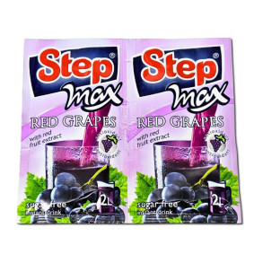 STEP RED GRAPES SUGARFREE 10GR X 2