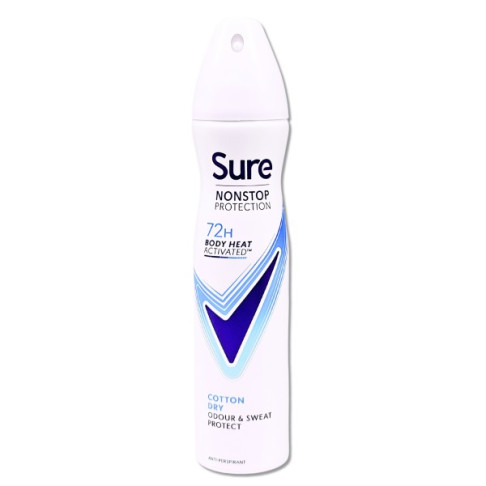 SURE DEO SPRAY COTTON DRY  250ml