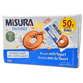 MISURA BISCUITS YOGHURT NO SUGAR ADDED 400gr 50c