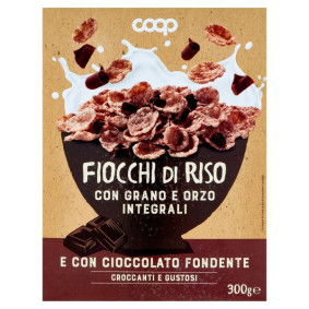 COOP CEREAL RICE FLAKES INTEGARALE & CHOCOLATE 300gr