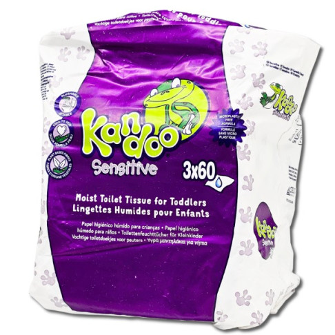 KANDOO SENSITIVE FLUSHABLE WIPES X 60 X3