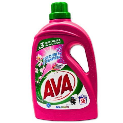 AVA LAUNDRY LIQUID DETERGENT COLOURS SPRING EXPLOSION 36w 1.8ltr