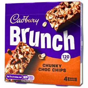 CADBURY BRUNCH CEREAL BAR CHOC CHIP X 4