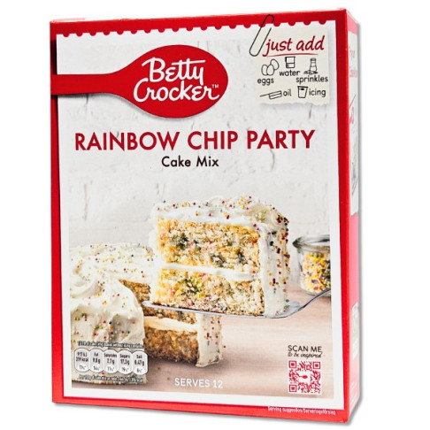 BETTY CROCKER CAKE MIX RAINBOW CHIP PARTY 425grms