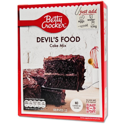 BETTY CROCKER DEVILS FOOD CAKE MIX 425grms