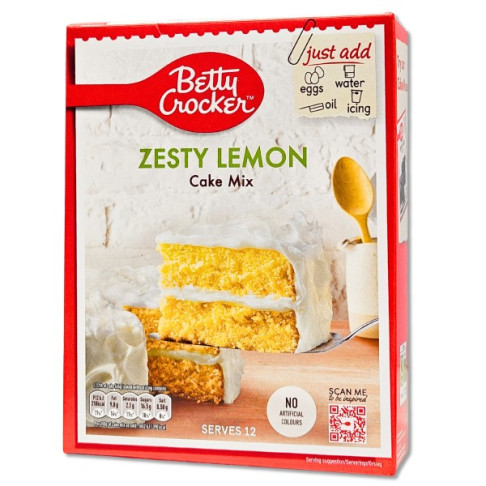 BETTY CROCKER ZESTY LEMON CAKE MIX 425gr