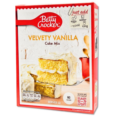 BETTY CROCKER VELVETY VANILLA CAKE MIX 425gr