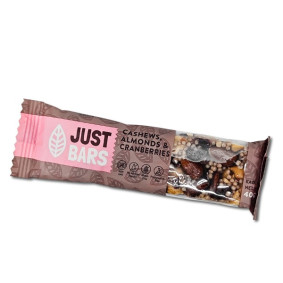 JUST BARS CASHEWS  CRANBERRIES & PEANUTS 40gr