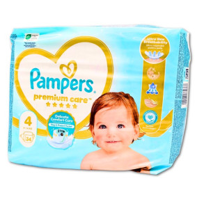 PAMPERS PREMIUM NAPPIES N.4 X 34
