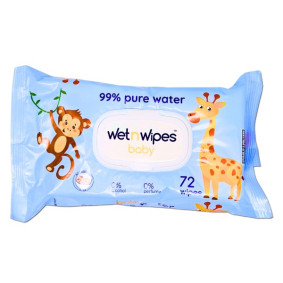 WETnWIPES WATER WIPES X72