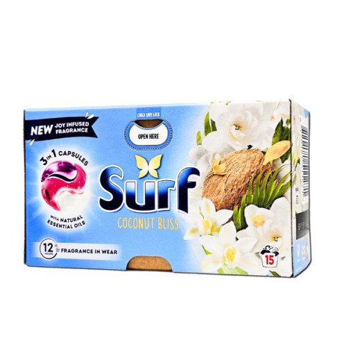 SURF LAUNDRY PODS COCONUT BLISS X15