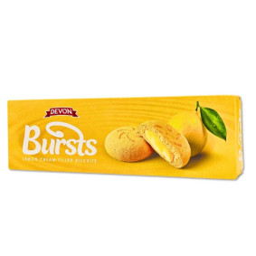 DEVON BURSTS BISCUITS LEMON CREAM 150gr DEVON BURSTS BISCUITS LEMON CREAM 150gr
