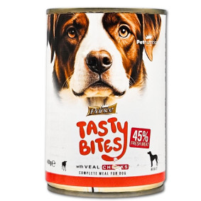 PRINCE TASTY BITES DOG FOOD VEAL 405 GR