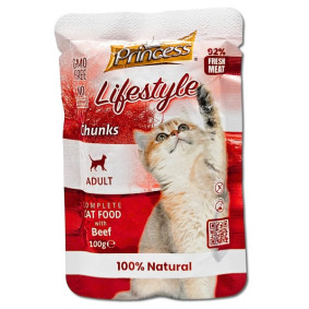 PRINCESS LIFESTYLE CAT POUCH BEEF 100 GR PRINCESS LIFESTYLE CAT POUCH BEEF 100 GR